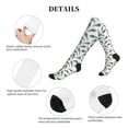 thumbnail image 5 of Lsque Colorful Grass Pattern Sport Compression Socks for Men & Women 15-20 mmHg Knee High Nurse Pregnant Running Medical and Travel Athletic, 5 of 6
