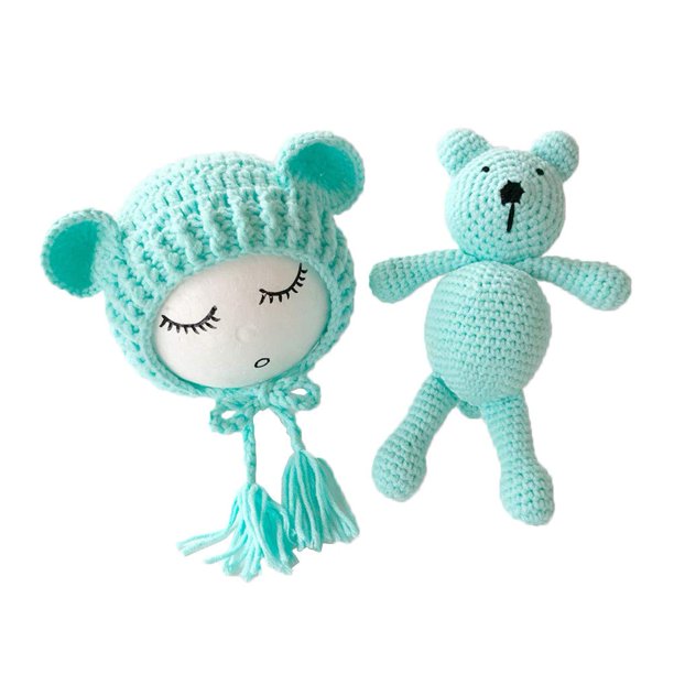 Newborn Baby Girls Boys Knit Crochet Bear Hat Cap Costume Photography Props Toys Walmart Com Walmart Com