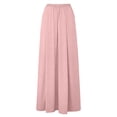 thumbnail image 4 of Gamivast Women's Skirt Pants High Waisted Elastic Waist Side Pockets Wide Leg Flowy Skirt Elegant Boho Trendy Casual Beach Vacation Travel Midi Skirt, 4 of 7