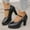 Black, variant on Juslio Shoes for Women High Heels Shoes Comfortable Casual Shoes