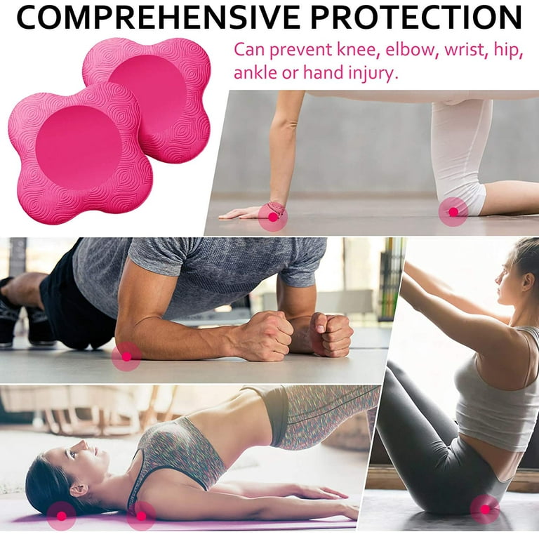 Bigmeda 2PCS Yoga Knee Pad, Non-slip Yoga Mats for Women Kneeling Support  for Yoga Comfortable & Lightweight Yoga Knee Pads Cushion for Knees, Hands