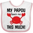 thumbnail image 3 of Inktastic My Papou Loves Me Boys or Girls Baby Bib, 3 of 4