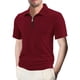 thumbnail image 1 of pstuiky camisetas para hombre, Blusa de manga corta con cuello vuelto y bolsillos con cremallera de color liso a la moda para hombre camisas casuales para hombre xl, 1 of 8