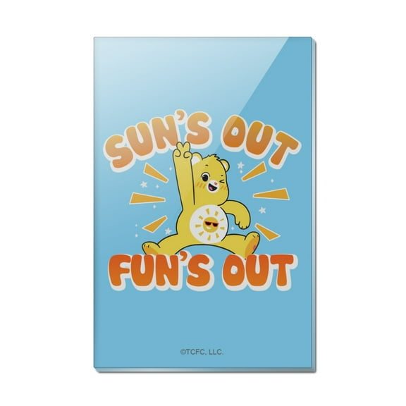 Care Bears: Unlock the Magic Sun's Out Fun's Out Rectangle Acrylic Fridge Refrigerator Magnet