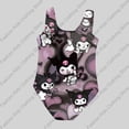 thumbnail image 1 of Traje de baño de una pieza de verano para niñas, traje de baño con estampado 3d de dibujos animados lindo Kuromi para mujeres, ropa de baño sin mangas para niñas, 1 of 5