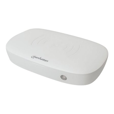 Manhattan 102407 UV LED Phone Sanitizer with Qi Wireless Charger, White