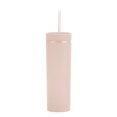 thumbnail image 3 of Double Layer Plastic Cup Frosted Rubber Paint Water Cup 16oz Straight Straw Cup, 3 of 3