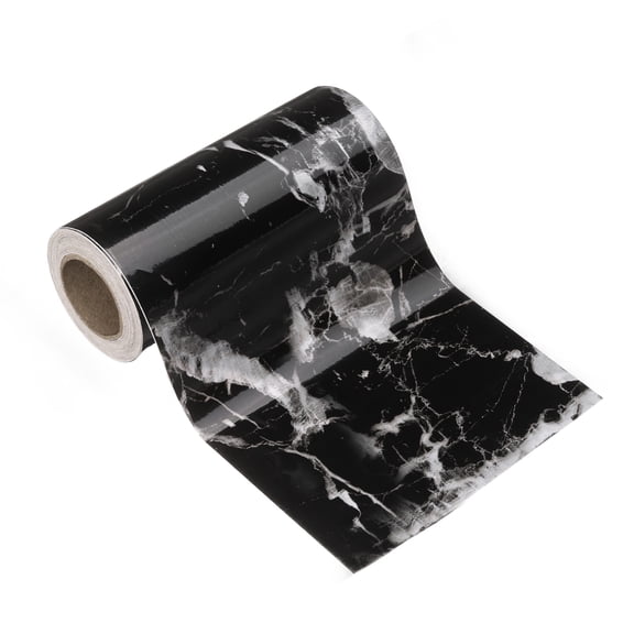 Uxcell Wood Grain Wallpaper Border 5" x 16.4ft Textured Frame Sticker, Black White