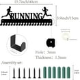 thumbnail image 2 of Running Medal Holder Display Runner Medal Hanger Sports Rack Wall Mount Frame Decor Marathon Athlete Medal Hooks Organizer for Hanging Over 60 Medals Badges Run Medalist 15.7 x 5.9Inch for DIY, 2 of 9