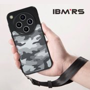 ( with wrist strap)IBMRS for Oppo Find X8 Phone Case,Non-Yellowing Shockproof Phone Cover, Anti-Scratch Clear Back camo