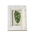 thumbnail image 3 of Creative Co-Op White Scalloped Bone & Wood Holds 4" x 6" Photo Frame, 3 of 4
