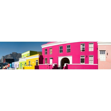 Colorful houses in a city Bo-Kaap Cape Town Western Cape Province South Africa Poster