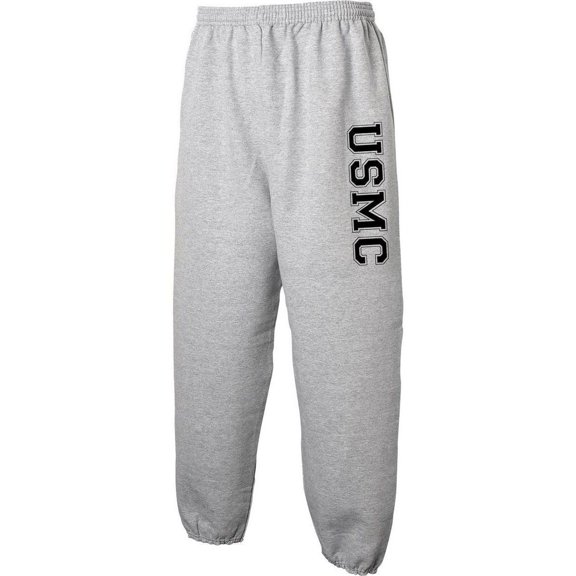 USMC Athletic Marines Military Style Sweat Pants in Gray