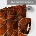 thumbnail image 3 of Burnt Orange Kitchen Valances for Windows, Sparkle Gold Stained Floral Flower Art Bathroom Window Valances 54x18 Inch Rod Pocket Window Treatments Valance Curtains for Living Room Bedroom Decor, 3 of 9