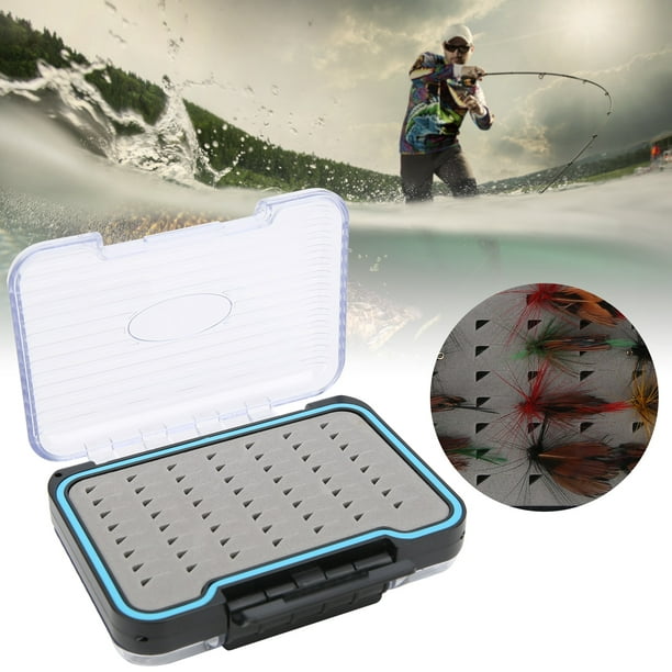 LHCER Waterproof Fly Lures Case,Fly Fishing Box,Fly Fishing Box PP Double  Side Waterproof Flies Organized Storage Case Fishing Gear 