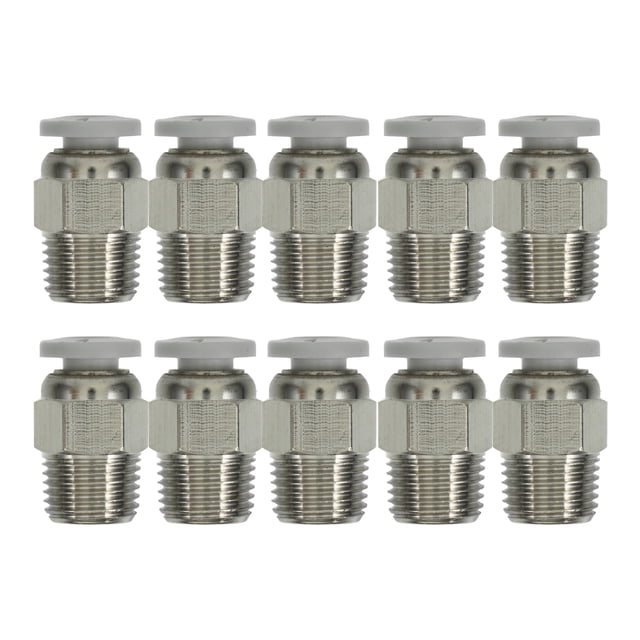 Miangastore 10Pcs Printer Nozzle Assembly 3D Printer Connector Metal Golden 0.79x0.39x0.20Inches