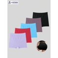 thumbnail image 4 of 5 Pack Plus Size Seamless Mid-Rise Panties Multicolor-4 Comfortable, 4 of 5