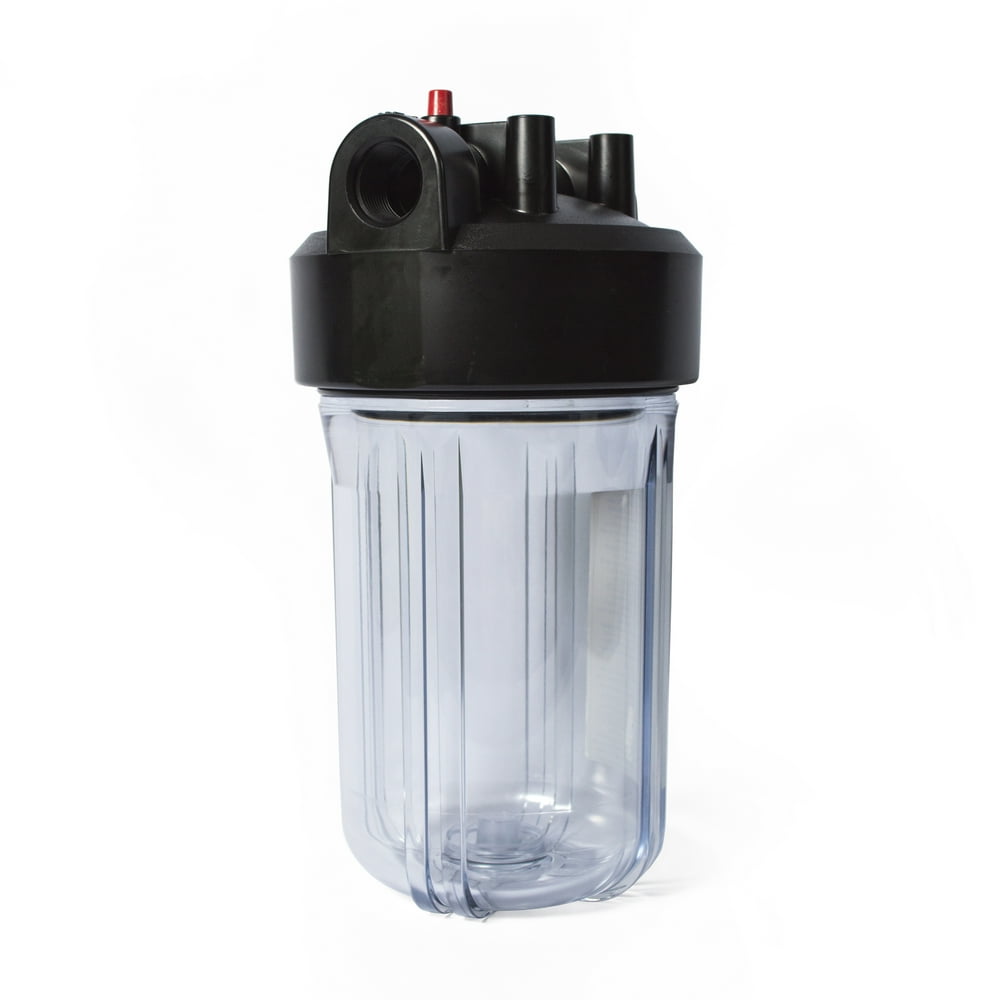 10x4.5" Clear Water Filter Housing 1" NPT With Pressure Release