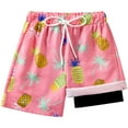 thumbnail image 1 of 5-16T Little Boys Swim Trunks Kids Boardshorts Print Swimwear Quick Dry Beach Shorts UPF 50+, 1 of 7