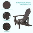 thumbnail image 5 of Sonerlic 4 Packs Outdoor Adirondack Plastic Fire Pit Chair for Patio,Deck and Garden,Brown, 5 of 7