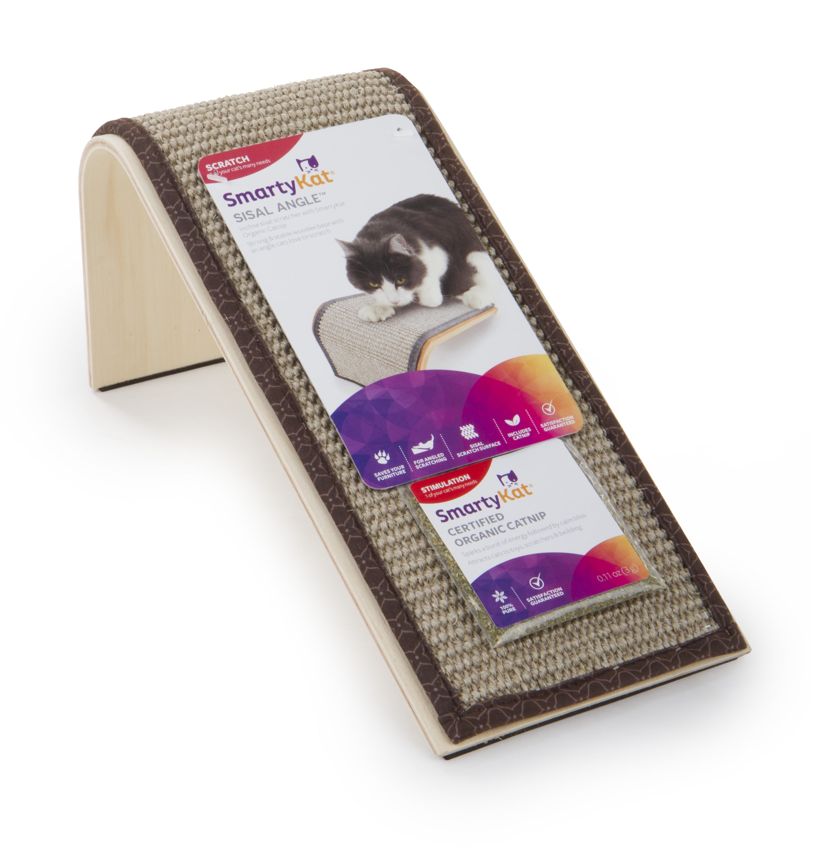 SmartyKat Sisal Angle Ramp Cat Scratcher with Catnip