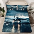 thumbnail image 2 of Castle Fairy Female Men Flying Plane Queen Sheet Sets,Transportation Bed Set, 2 of 7