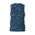 thumbnail image 3 of Easygdp Shark Men's Mesh Basketball Jersey Quick Drying Sleeveless Shirts Fitted Muscle Tank Tops Sport Round Neck T-Shirt - Large, 3 of 9