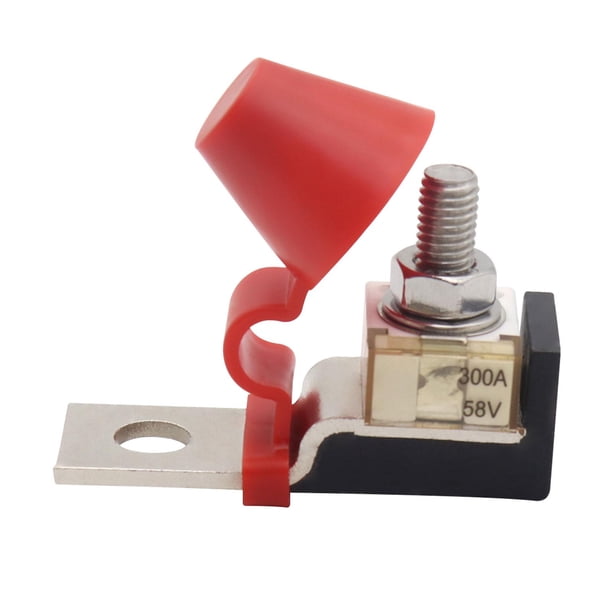 Bloque de fusibles de terminales Mrbf, perno único de 5/16" (M8), fusible compacto de clasificación marina de 58 V, 300A