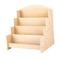 thumbnail image 3 of Soporte para tarjetas de madera de 4 niveles, soporte para tarjetas, soporte para folletos, portátil y versátil para la decoración del hogar y la ofic, 3 of 9