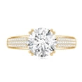 thumbnail image 5 of Rosec Jewels Lab Grown Diamond Engagement Ring with Side Stones - 2 Ct - 8 mm - EF-VS Quality, 18K Yellow Gold, US 10.00, 5 of 9