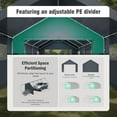 thumbnail image 5 of Alpha Joy 13' x 24' x 9.6' Heavy Duty Carport with Roll-up Sidewall & Ventilated Windows, Galvanized Steel Frame Outdoor Storage Shed Carport with Reflective Strip Design, Gray, 5 of 10