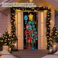 thumbnail image 5 of UV Activated Night Glow Fluorescent Christmas Door Cover Party Banner for Outdoor Indoor Holiday Decoration, Garage Fluorescent 2D Flat Santa Claus Doorcover Backdrop for Xmas Eve New Year Winter, 5 of 6