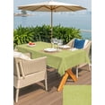 thumbnail image 4 of Outdoor Tablecloth with Umbrella Hole and Zipper, Vintage Fruit Green Rectangle Table Cloth 60x84 Inch Waterproof Tablecloth, Farmhouse Retro Solid Color Linen Texture Picnic Table Cover for Patio, 4 of 7