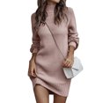 thumbnail image 2 of Ribbed Bodycon Sweater Dress, Casual Soft Ribbed Long Sleeve Bodycon Fashion For Female For Dating, 2 of 6