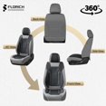 thumbnail image 7 of FLORICH Car Seat Covers Front, Luxury Nappa Leather Seat Covers, Breathable and Waterproof, Automotive Seat Covers Universal for Most Cars, Gray & Black, 7 of 7