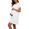 thumbnail image 6 of Iyufng Maternity Dresses Round Neck Short Sleeve Nursing Dress, 6 of 8