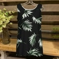 thumbnail image 4 of Sentmoon Women's Tank Tops Round Neck Flowy Graphic Tees for Women Loose Palm Leaves Print Sleeveless Hawaiian Shirts 2025 Summer Stylish Women's for Business Travel Black L, 4 of 5