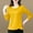 Yellow, variant on Tawop Shirts for Women Womens Tee Shirts Round Neck Long Sleeve Solid Lace Cotton Green L(Us:8)