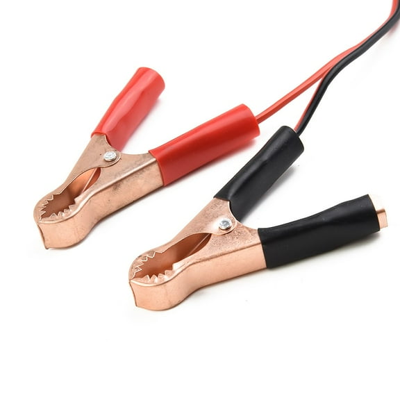 Tekuisi Car Battery Cable Clamp Alligators Clips Metal Plastic Battery Clip Female Lighters Socket Wire Fixed Clamps 30cm 12V-24V