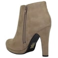thumbnail image 3 of Delicious Women High Heels Ankle Boots Platform Side Zipper Booties Violin-S Beige Taupe 8.5, 3 of 3