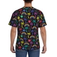 thumbnail image 3 of Bixox Men's Colorful Palms Printed Short Sleeve Skinny Athletic T-Shirt, 3 of 6