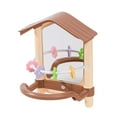 thumbnail image 1 of LOVIVER Bird Mirror Activity Center Decorative Parrot Toy for Cockatiel Finch Conure Brown, 1 of 8