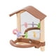 thumbnail image 1 of Espejo para pájaros para loros, juguete masticable, columpio acrílico, juguetes de entrenamiento para pájaros con percha para Marrón, 1 of 9