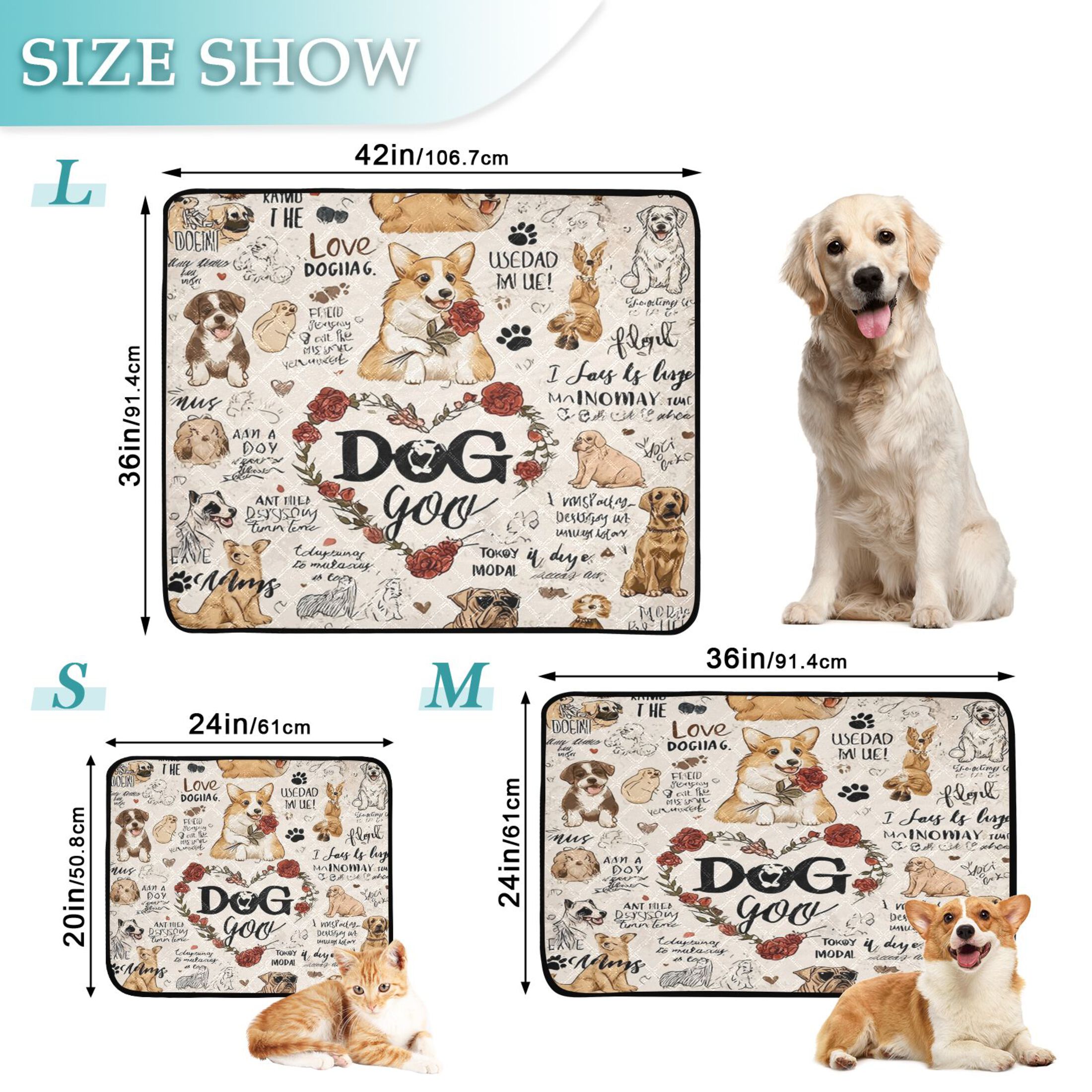 IAUYY Washable Pee Pads for Dogs Smallx3 Absorbent and Leak-Proof Non-Slip Reusable Puppy Pee Pads for Dogs Applicable to Playpen Potty Crate Valentine's Day for Dogs