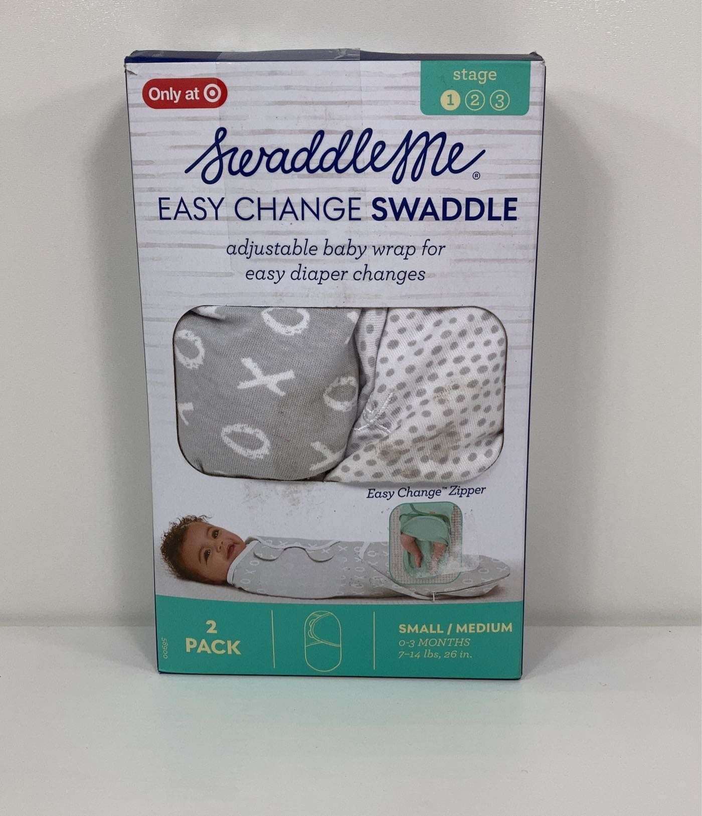 Open Box SwaddleMe Original Swaddle Wrap With Easy Change, 2pk, Small/Medium(0-3 Months)