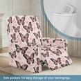 thumbnail image 3 of Xoenoiee Pink Butterfly Heart Pattern Recliner Slipcover Lazyboy Recliner Chair Cover 4 Piece Stretch Recliner Couch Covers Small Reclining Cover with Pockets Furniture Protector, 3 of 7