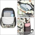 thumbnail image 4 of Dachshund and Floral Green Pattern 17" Waterproof Oxford School Backpacks for Teens, S-Shape Padded Straps, for School, Travel, Hiking, Camping, 4 of 5