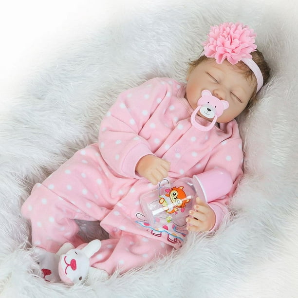 SalonMore 22 Lifelike Soft Silicone Reborn Baby Dolls Girl for Child