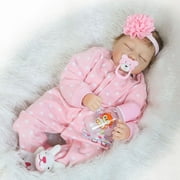 SalonMore 22" Lifelike Soft Silicone Reborn Baby Dolls Girl for Child