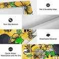 thumbnail image 6 of Flower Gnomes Outdoor Rug for Patio/Deck/Porch, Non-Slip Large Area Rug 3 x 5 Ft, Yellow Botanical Floral Plaid Star Bee Indoor Outdoor Rugs Washable Area Rugs, Reversible Camping Rug Carpet Runner, 6 of 8